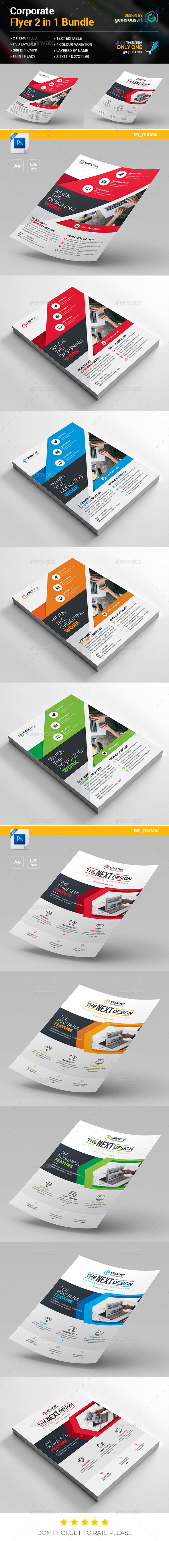Flyer Bundle 2 in 1 - Flyers Print Templates