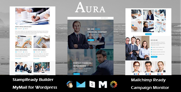 AURA - Multipurpose Responsive Email Templates with Stamp Ready Builder Access