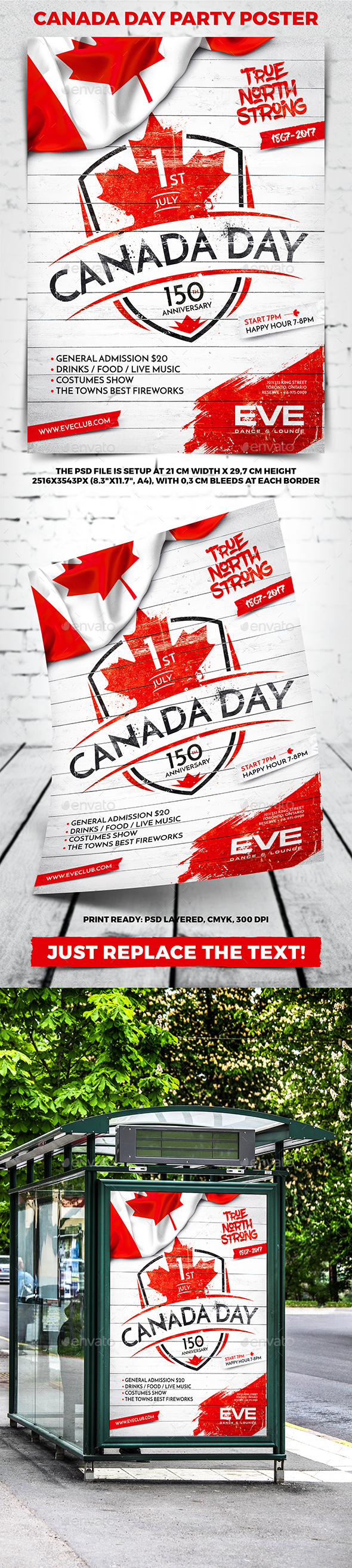 Canada Day Party Poster - Holidays Events