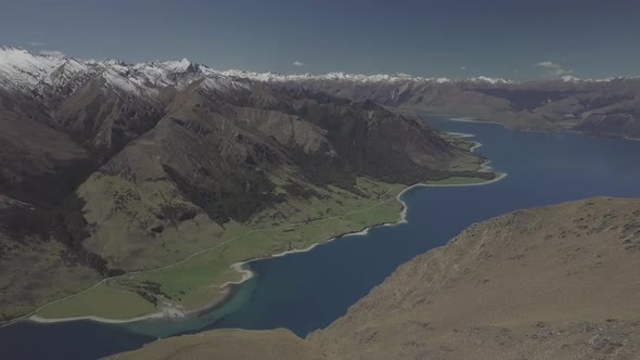Beautiful Lake Hawea in New Zealand