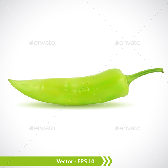 Green Italian Pepper - Food Objects