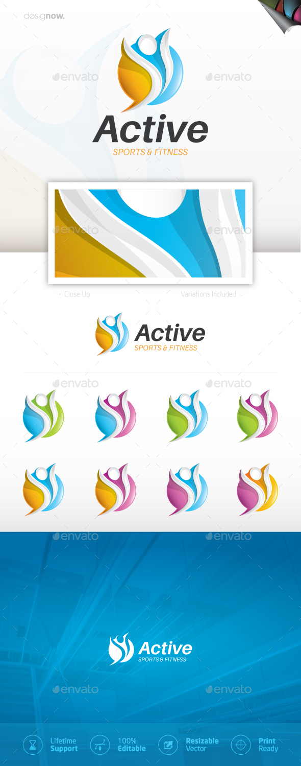 Active Logo - Sports Logo Templates