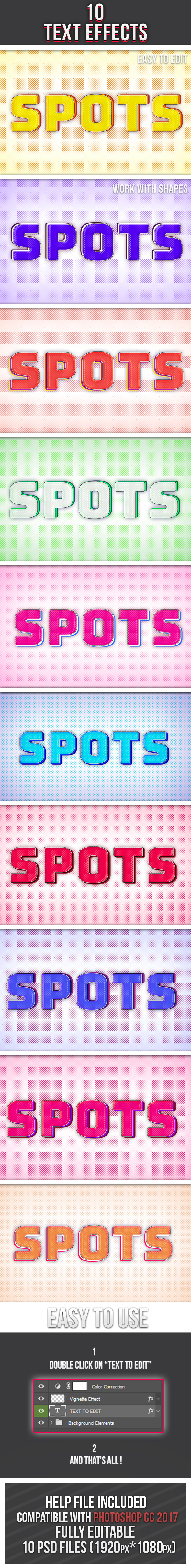 Spot Text Effects - Text Effects Styles
