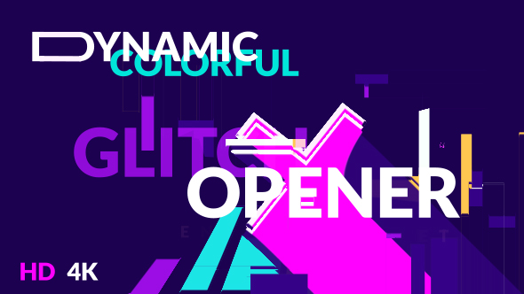 Dynamic Colorful Glitch Opener