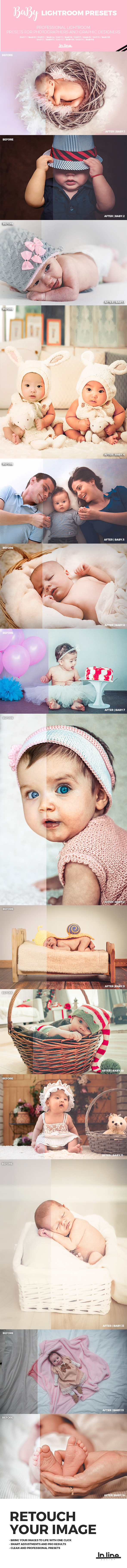 15 Baby Lightroom Presets - Portrait Lightroom Presets