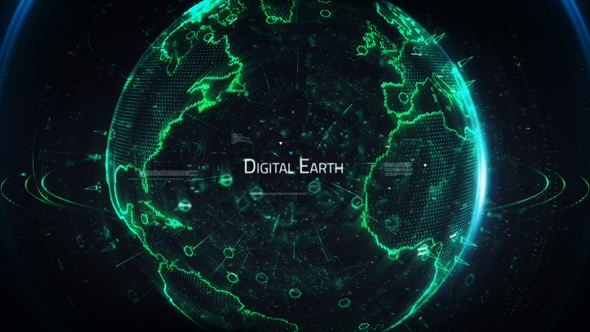 Digital Earth Title - VideoHive 20078736