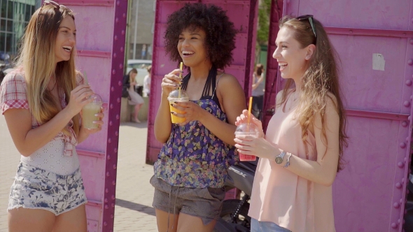 Women with Refreshing Drinks alt