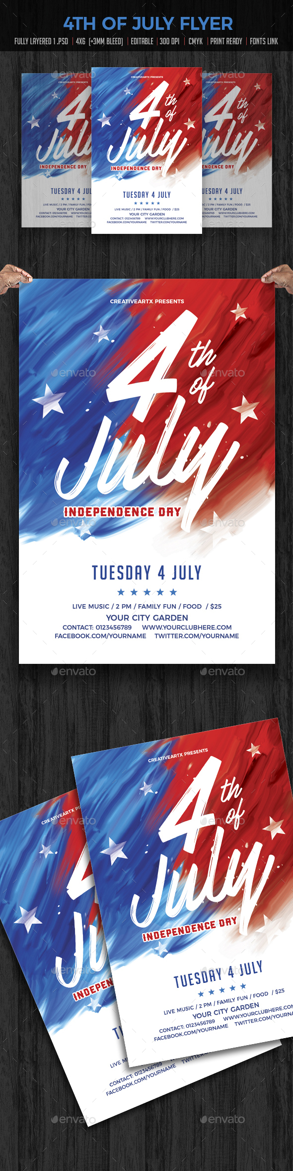 4th of July Flyer Template - Events Flyers