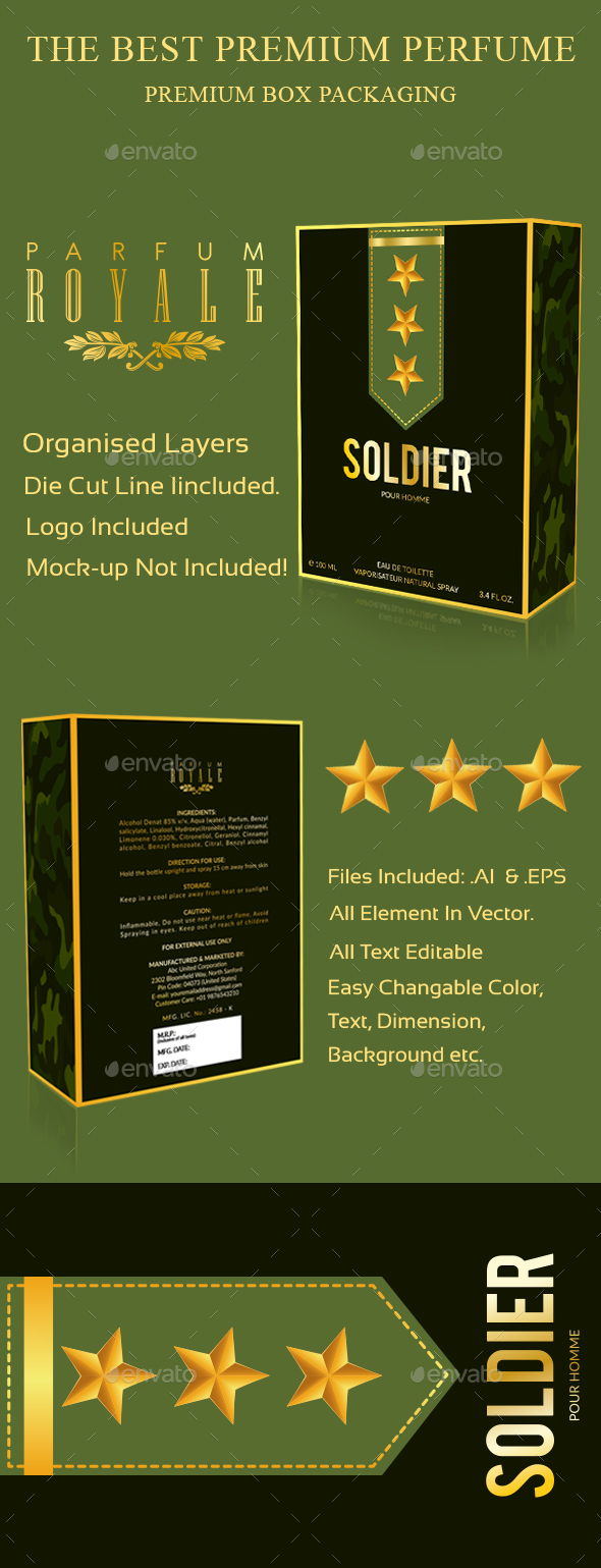 Perfume Packaging Box - Packaging Print Templates