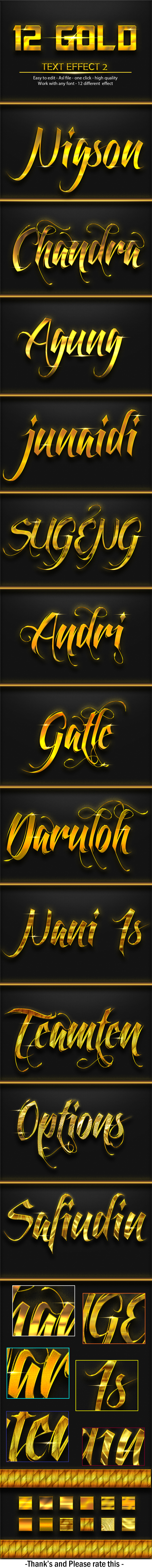 12 Gold Effect 2 - Text Effects Styles