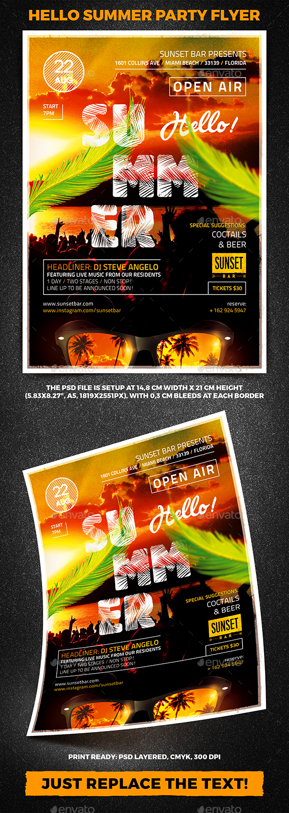 Hello Summer Party Flyer - Clubs & Parties Events