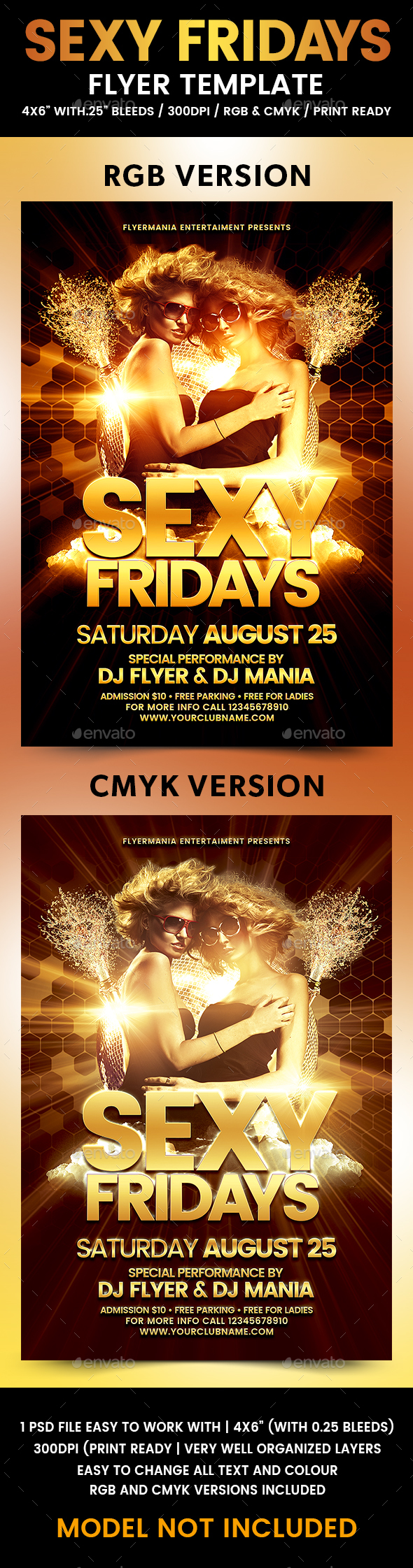 Sexy Fridays Flyer Template - Clubs & Parties Events