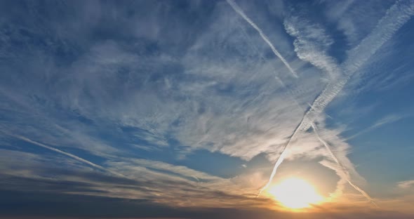 Amazing Pink Purple Sky During Sunset Over Beautiful Natural View of Heaven alt