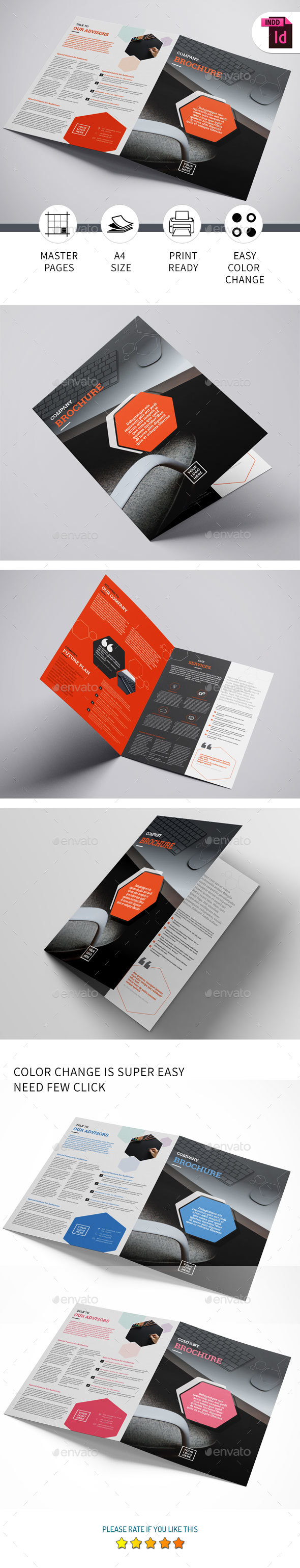 Bi-Fold Brochure Template - Corporate Brochures