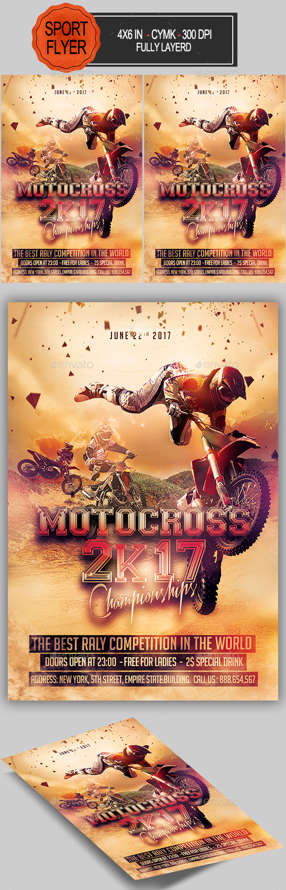 Motocross Flyer - Sports Events