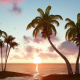 Palm Trees and Sunset - VideoHive Item for Sale