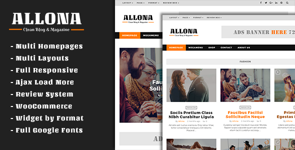 Allona - Clean & Beautiful Blog and Magazine Theme