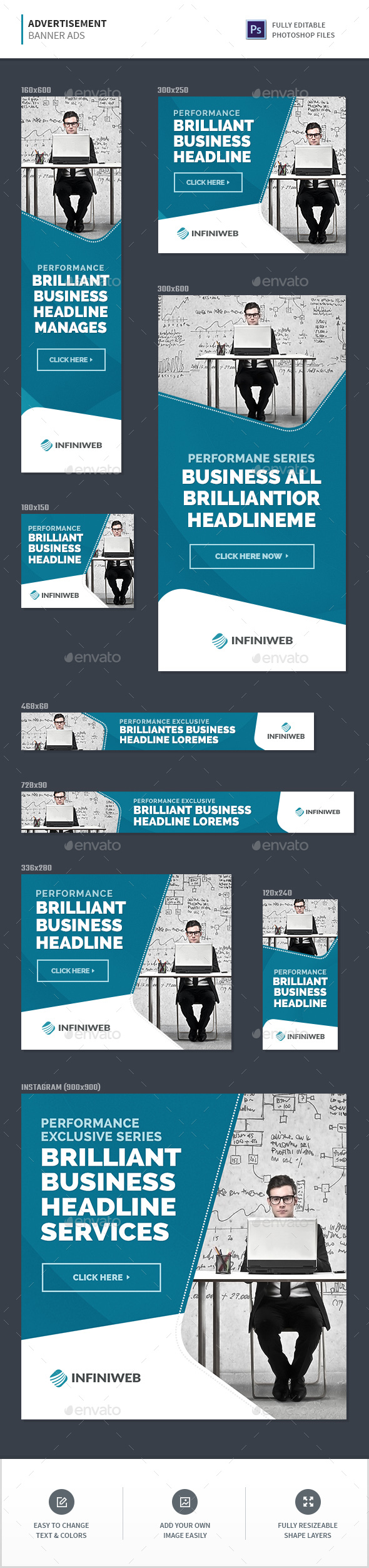 Advertisement Banners - Banners & Ads Web Elements