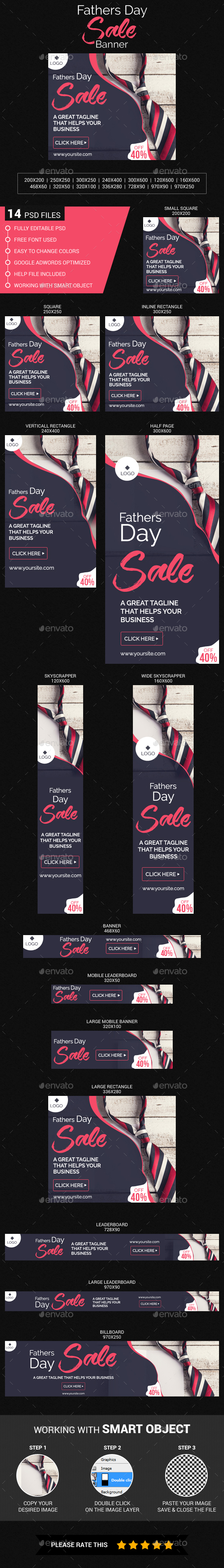 Fathers Day Sale - Banners & Ads Web Elements
