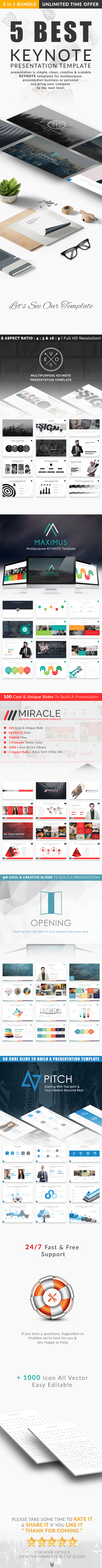 5 Bundle Pack Keynote Template - Business Keynote Templates