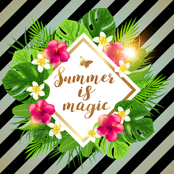 Summer Tropical Banner - Seasons Nature