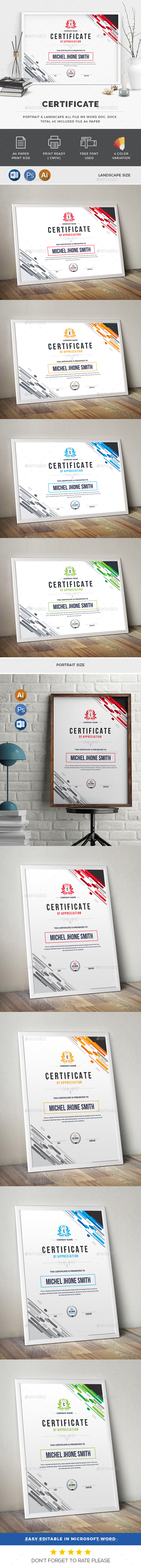 Color Certificate - Certificates Stationery