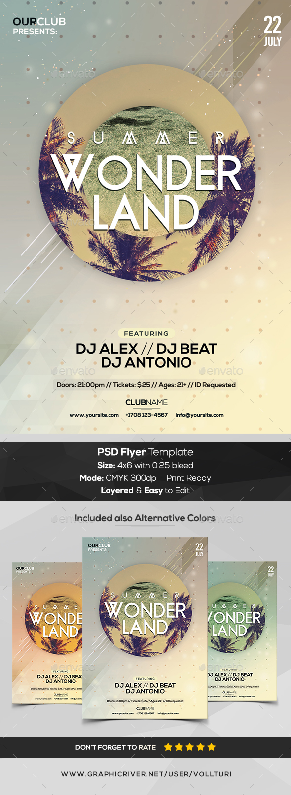 Summer Wonderland - PSD Flyer - Flyers Print Templates
