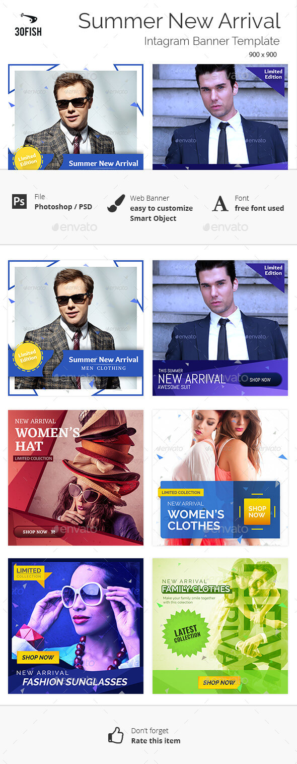 Summer New Arrival Banner Template - Banners & Ads Web Elements