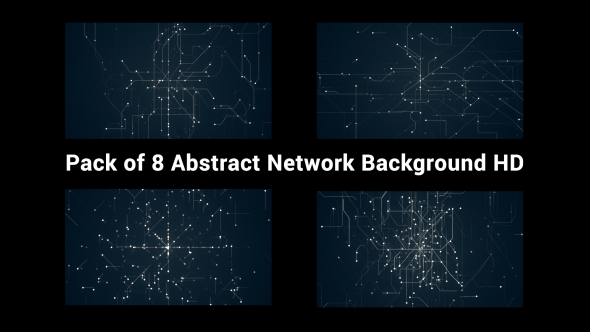 Pack of 8 Abstract Network Backgrounds HD