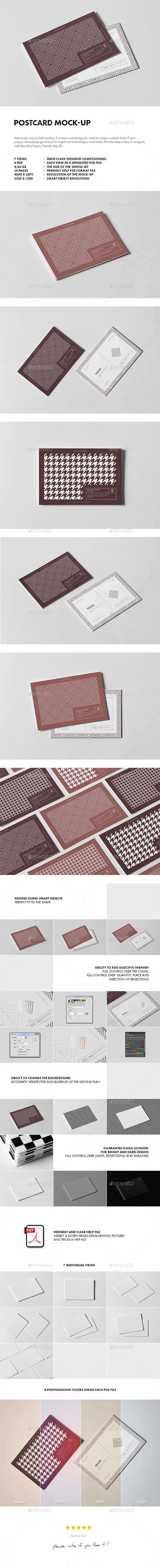 Postcard Mock-up - Business Cards Print