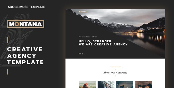 Montana – Maintain a Modern & Inspirational Agency Adobe Muse Template - Creative Muse Templates