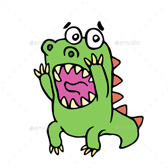 Scared Dinosaur - Animals Characters