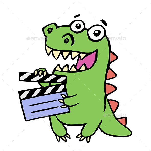 Dragon with Movie Clapper Board - Miscellaneous Characters
