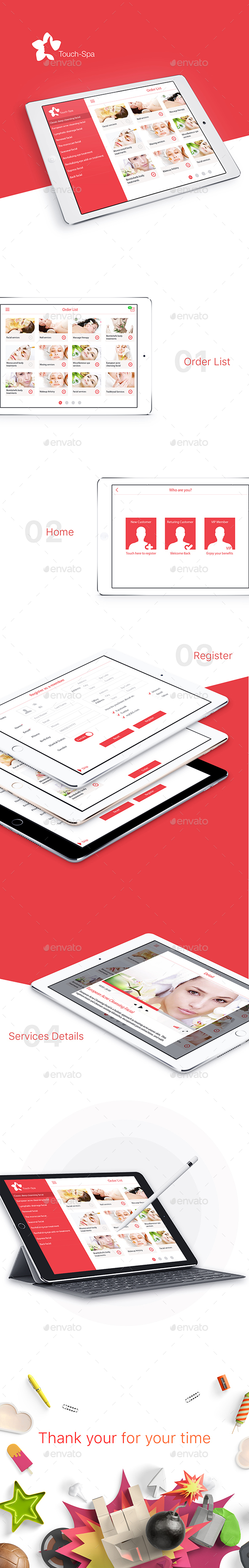 Touch Beauty UI kit - User Interfaces Web Elements