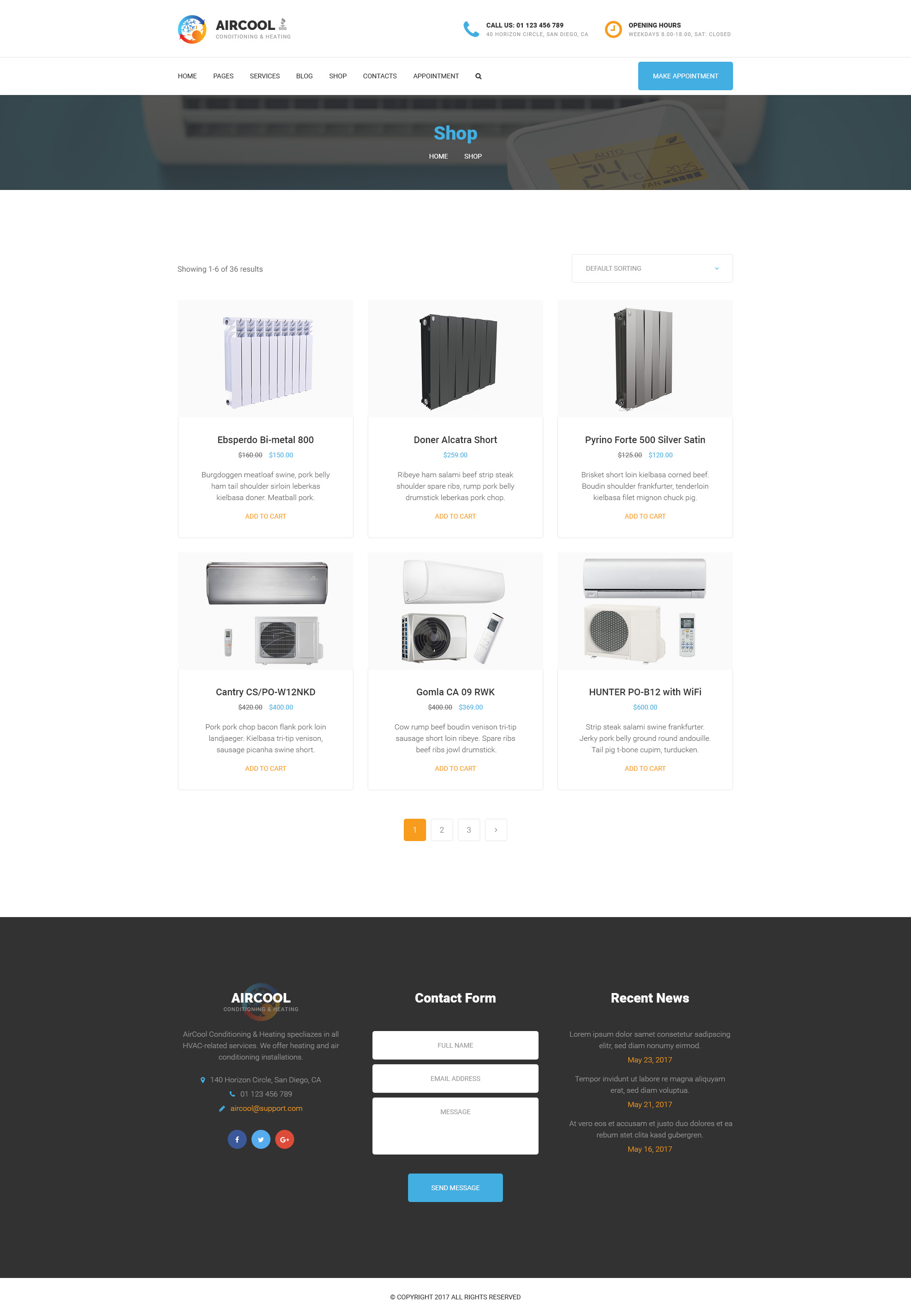 AirCool - Conditioning And Heating PSD Template