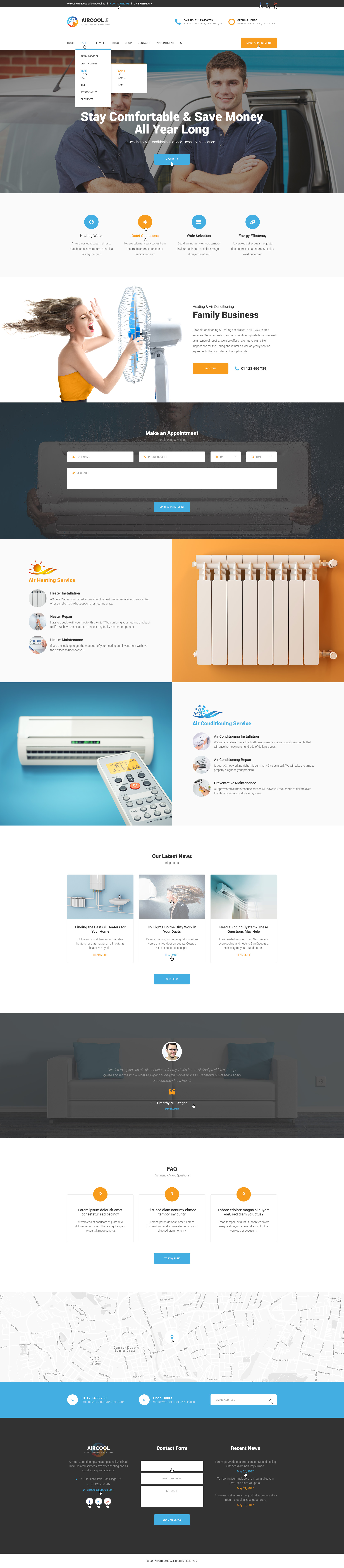 AirCool - Conditioning And Heating PSD Template