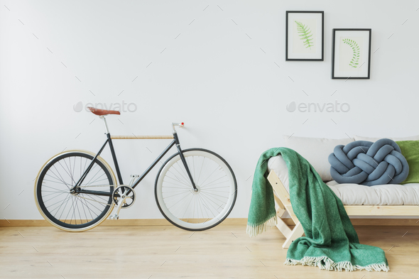 Bike in stylish apartment