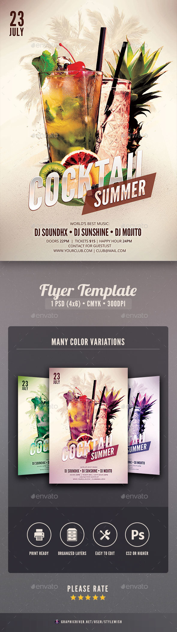 Cocktail Summer Flyer