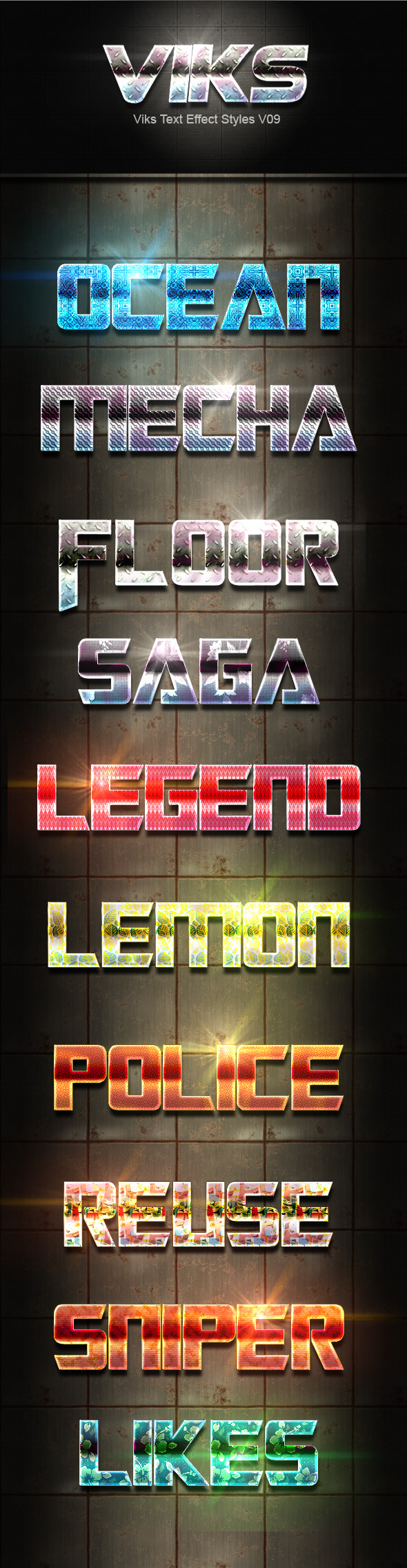 Viks Text Effect Styles V09 - Text Effects Styles