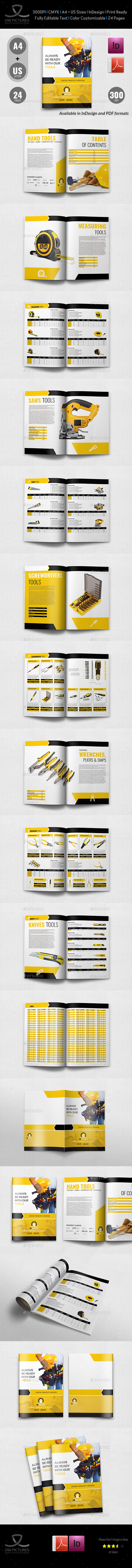 Hand Tools Products Catalog Brochure Template - 24 Pages - Catalogs Brochures