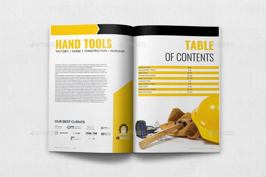 Hand Tools Products Catalog Brochure Template - 24 Pages by OWPictures