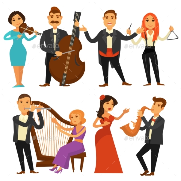 Orchestra Singers and Musicians - People Characters