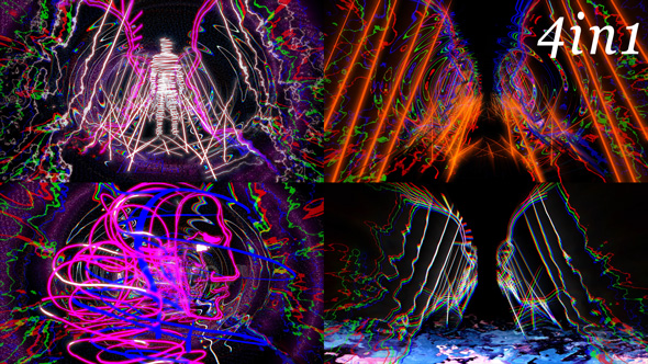 Face Art - VJ Loop Pack (4in1), Motion Graphics | VideoHive