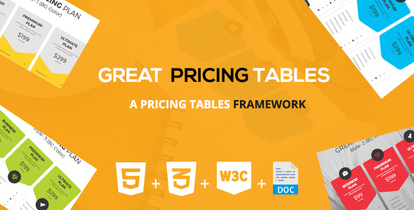 Great Pricing Tables Framework - CodeCanyon Item for Sale