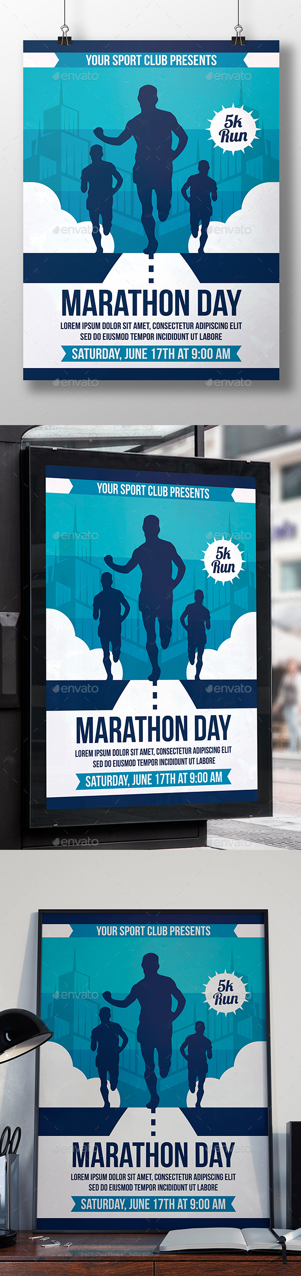 City Marathon Flyer Template - Sports Events