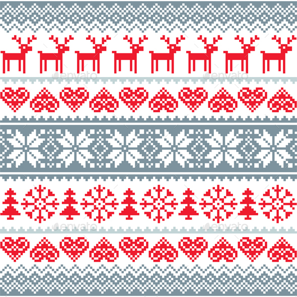 Winter Christmas Seamless Pattern - Christmas Seasons/Holidays