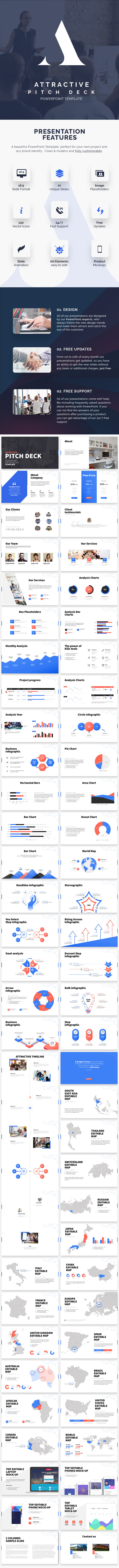 Attractive Pitch Deck - PowerPoint Presentation - Business PowerPoint Templates