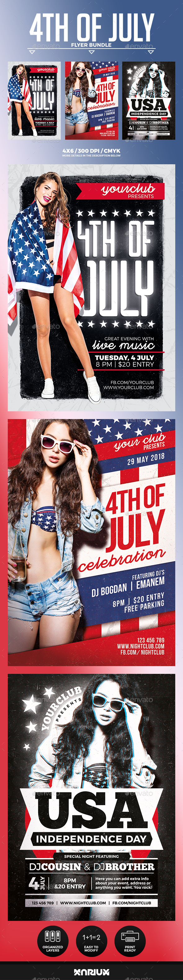 4th of July Flyer Bundle - Events Flyers