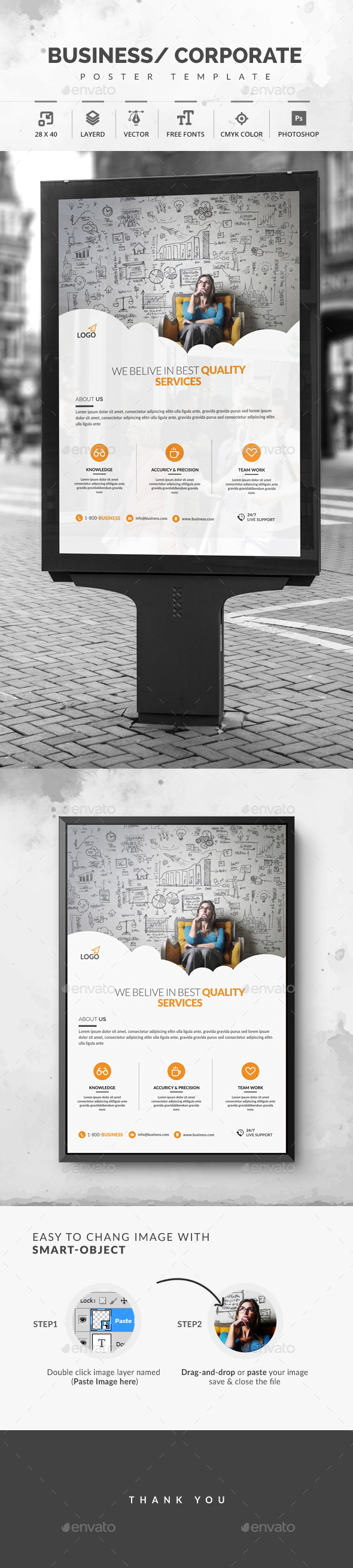 Corporate Poster - Signage Print Templates