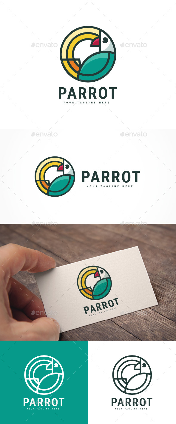 Bird Parrot Logo - Animals Logo Templates